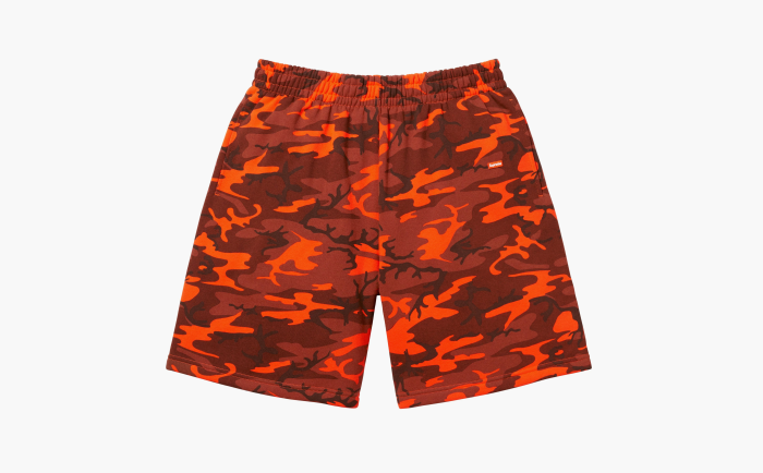 Supreme Small Box Sweatshort  "Bright Orange Camo" 