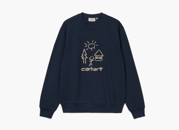 Carhartt WIP Masterpiece Sweatshirt Air Force Blue/Dusty Brown 
