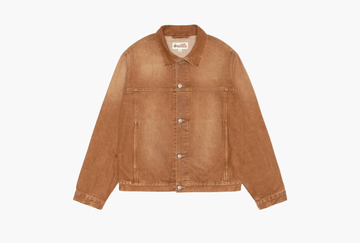 Stussy Trucker Jacket Vintage Denim  "Brown" 