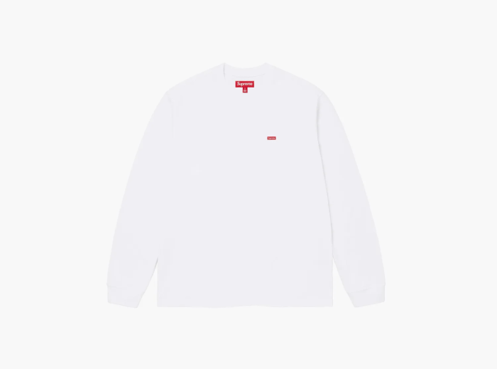 Supreme Small Box L/S Tee White 
