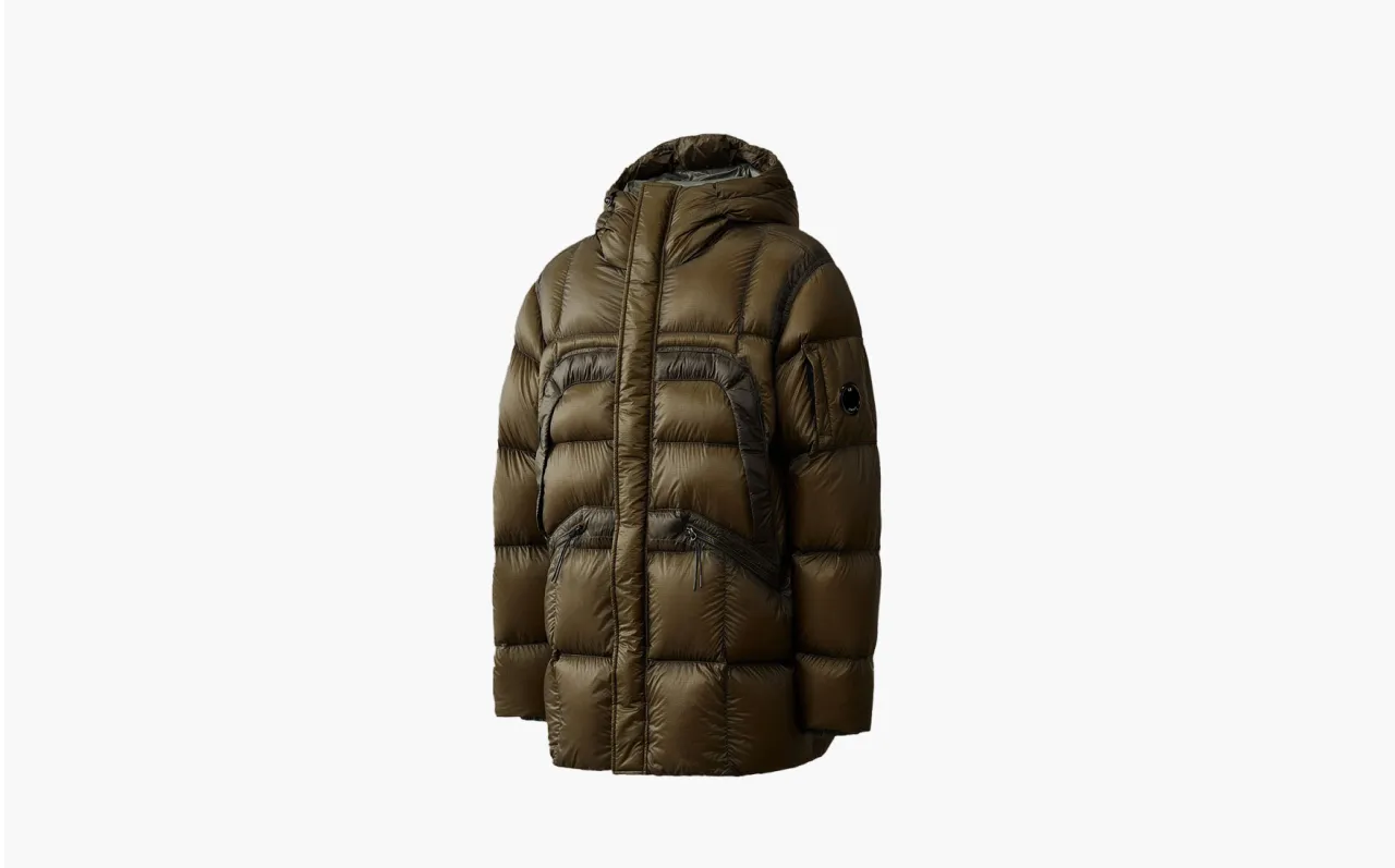 C.P. Company Down Jacket Parka Shell Brown  C.P. Company Down Jacket Parka Shell Brown