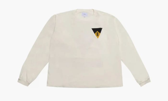 RHUDE Blood And Mud Long-sleeve Tee Vintage White  RHUDE Blood And Mud Long-sleeve Tee Vintage White