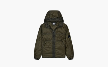 C.P. Company Men's Nada Shell Hooded Windbreaker Jacket Green 