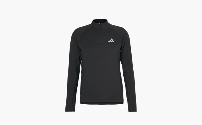 Adidas Gym+ Training 1/4-Zip Long Sleeve T-Shirt Black 