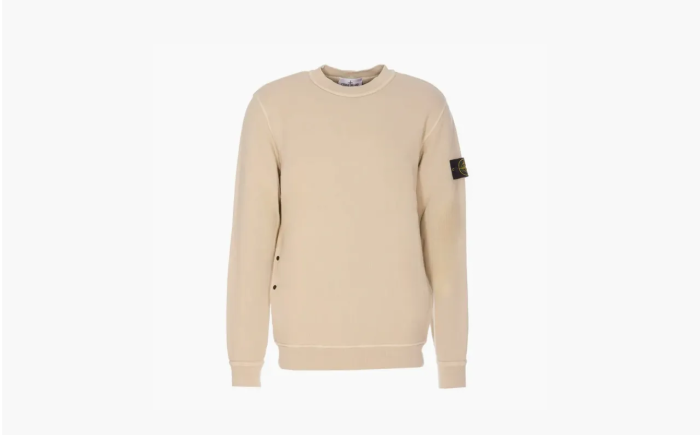 Stone Island Organic Cotton Compass Sweatshirt Beige 