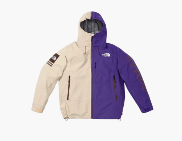 Supreme x The North Face Split Taped Seam Shell Jacket Tan 