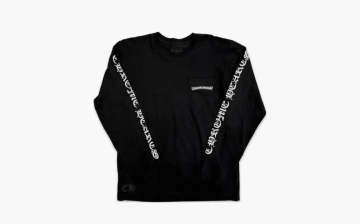 Chrome Hearts Scroll Logo Long Sleeve Black 