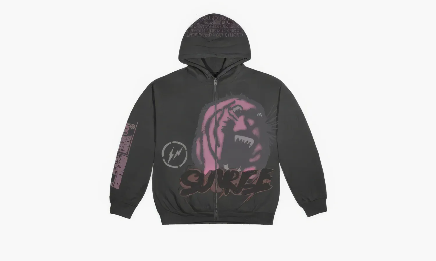 Travis Scott Cactus Jack For Fragment Sunrise Zip Up Hoodie Black  Travis Scott Cactus Jack For Fragment Sunrise Zip Up Hoodie Black