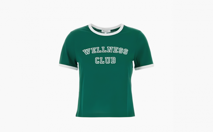 Sporty & Rich Logo Printed Crewneck T-Shirt "Green" 