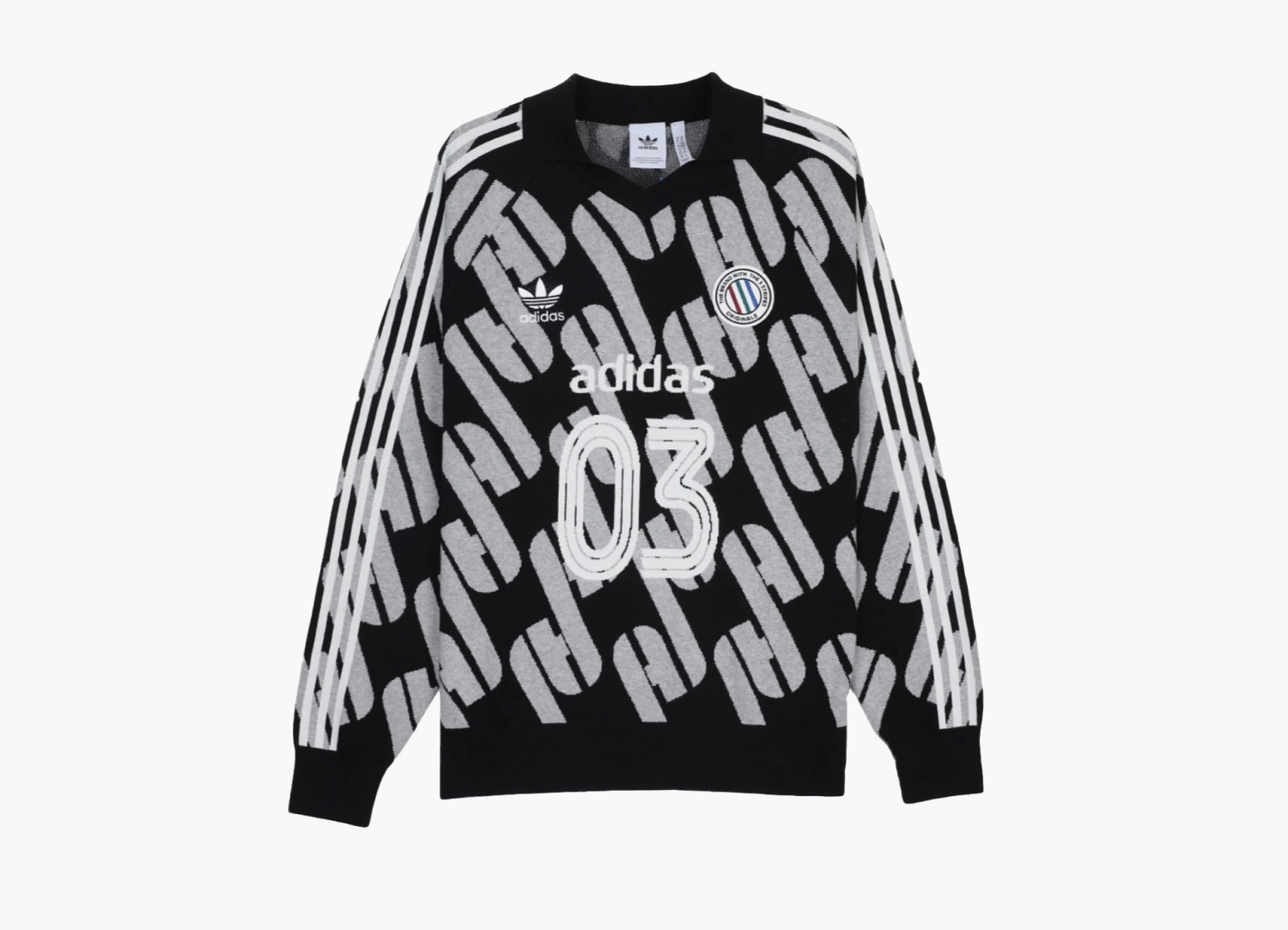 Adidas Adicolor Blokecore Polo Black / Medium Grey Heather  Adidas Adicolor Blokecore Polo Black / Medium Grey Heather