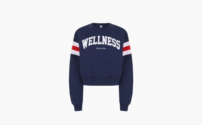 Sporty & Rich Slogan-print Sweatshirt Marine Blue 