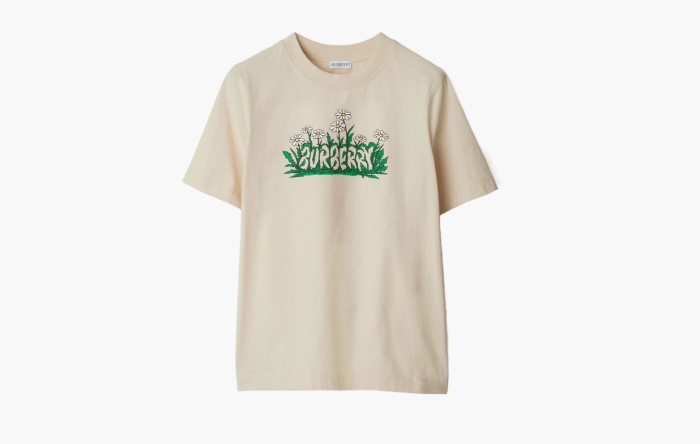 Burberry Daisy Logo Cotton T-shirt  "Teacup" 