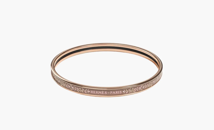 Hermès Enamel Bangles Unisex Rose Gold  Hermès Enamel Bangles Unisex Rose Gold