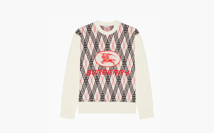 Burberry Ranger Crewneck Sweater Chalk White  Burberry Ranger Crewneck Sweater Chalk White