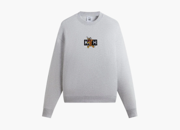 Kith For Mickey & Friends Cyber Monday Pluto Classic Logo Crewneck Light Heather Grey 