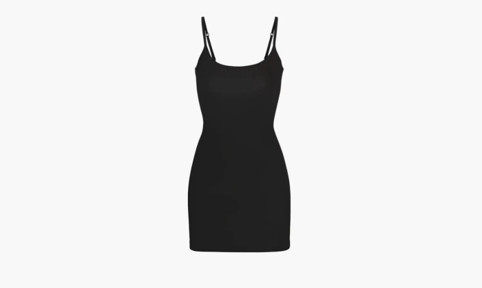 SKIMS Soft Lounge Slip Dress Black  SKIMS Soft Lounge Slip Dress Black