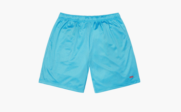 Supreme Small Box Baggy Mesh Short  "Cyan" 