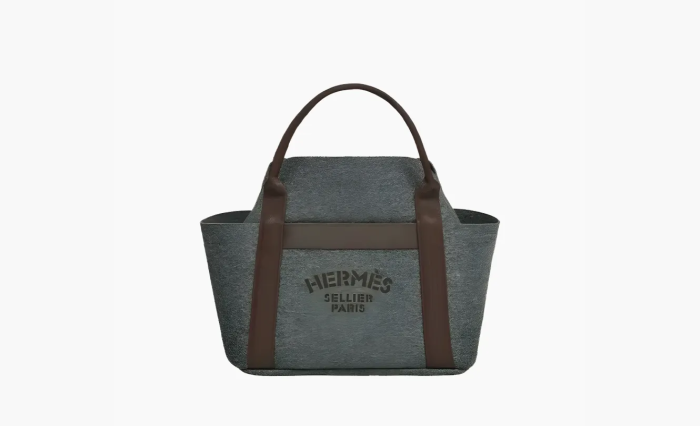 Hermes Groom Handbags Acier Gray 