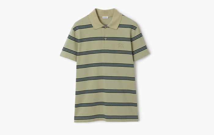 Burberry Striped Cotton Polo Shirt  "Shire" 