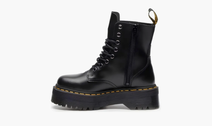 Dr. Martens Jadon Platform Boots Black Smooth Leather 
