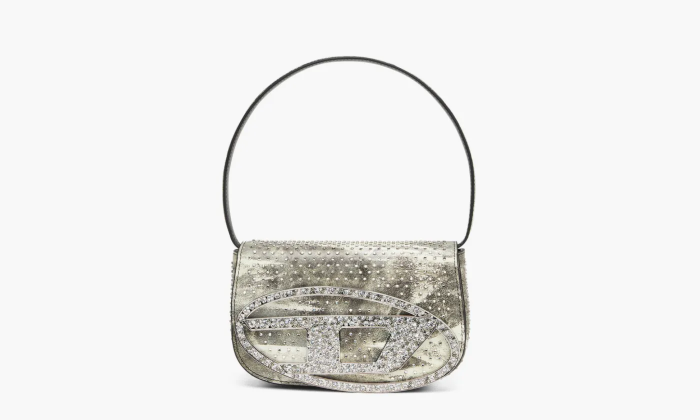 Diesel 1DR Shoulder Bag Crystal Leather Military Green 