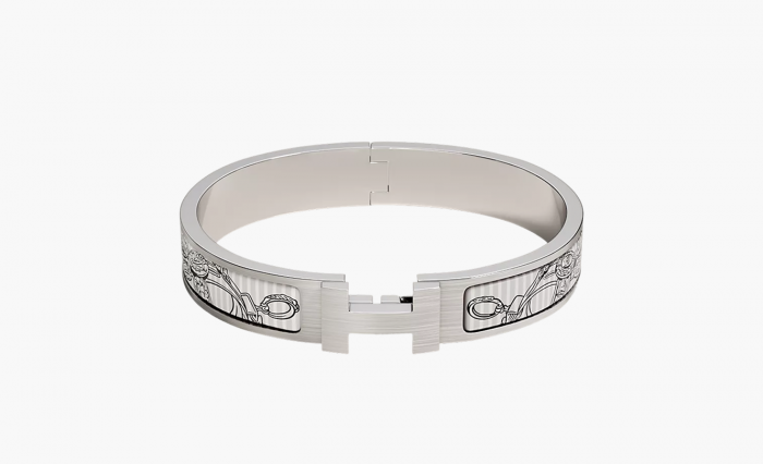 Hermès Clic HH Brides de Gala Eye Liner bracelet "Silver" 