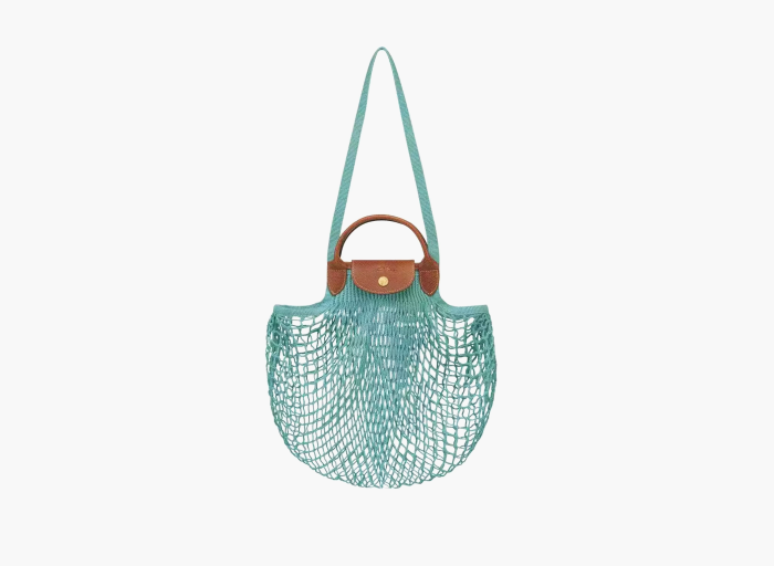 Longchamp Le Pliage Filet Top Handle Bag  "Lagoon" 