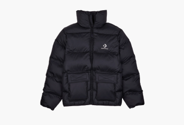 Converse Patch Pocket Puffer Puffer Jacket Black  Converse Patch Pocket Puffer Puffer Jacket Black