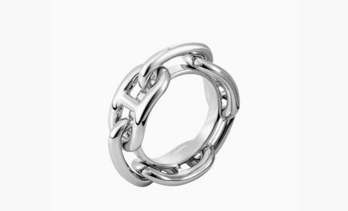 HERMES Metal Ringring Silver  HERMES Metal Ringring Silver