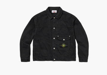 Supreme x Stone Island Denim Trucker Jacket Black 