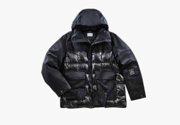 Spyder x C.P. Company AAC Spliced ​​Limited Edition Hooded Down Jacket Black 