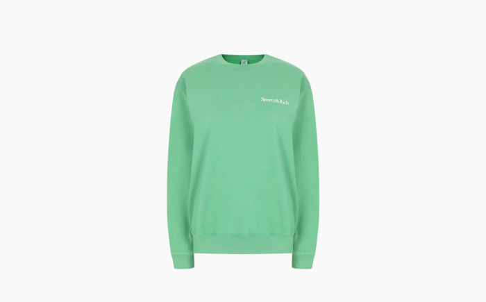 Sporty & Rich Logo-print Cotton Sweatshirt Green 