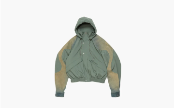 Acne Studios Hoded Zipper Casual Jacket Green 