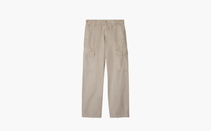 Burberry Gabardine Cargo Trousers Heron Khaki 