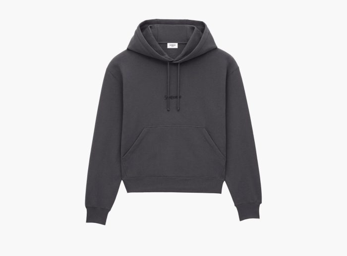 Saint Laurent Hoodie Gris Fonce  Saint Laurent Hoodie Gris Fonce