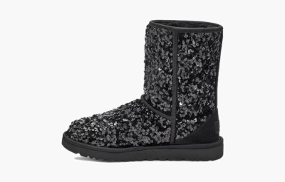 Wmns Classic Short Chunky 'Sequin - Black' - 6 US Wmns Classic Short Chunky 'Sequin - Black' - 6 US