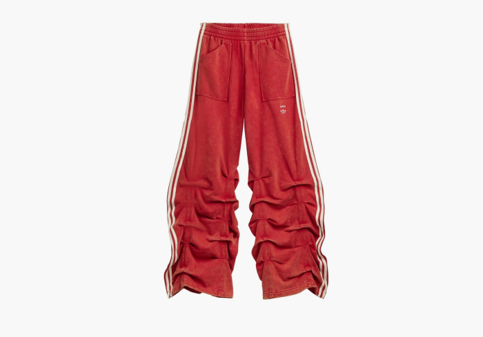Adidas Originals x Avavav Pleated Track Ruched Pants "Power Red" 