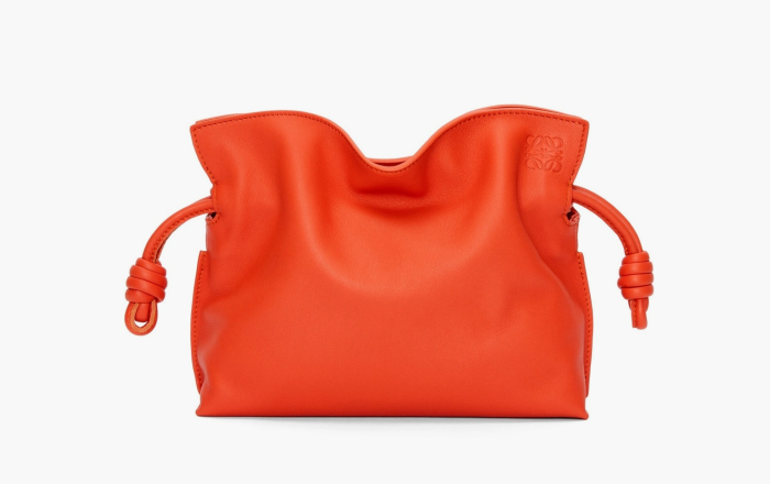 Loewe Mini Flamenco Clutch Calfskin Orange 