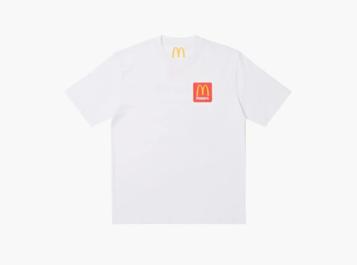 Palace x McDonald's Description T-Shirt White Description 2  Palace x McDonald's Description T-Shirt White Description 2