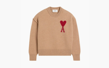 Ami Paris Ami De Coeur Sweater Brown 