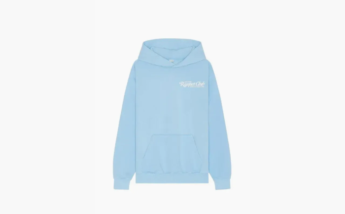 Sporty & Rich 94 Racquet Club Unisex Hoodie Blauw Light Blue 