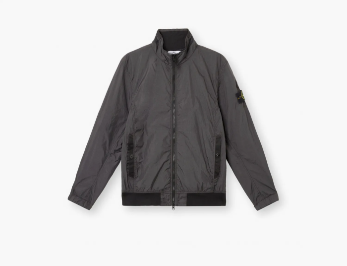 Stone Island Wind-Resistant Jacket with Anti-Drop and Mesh Lining Charcoal Grey 