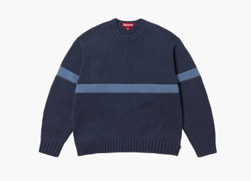 Supreme Tonal Appliqué Sweater Navy 