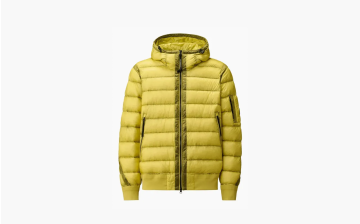 C.P. Company Lens-Detail Hooded Down Jacket Yellow 
