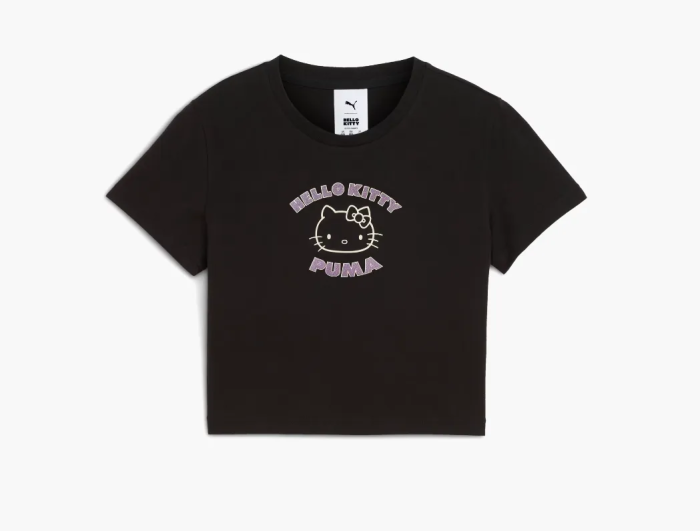 Puma x Hello Kitty and Friends Graphic Baby Tee Women Black  Puma x Hello Kitty and Friends Graphic Baby Tee Women Black
