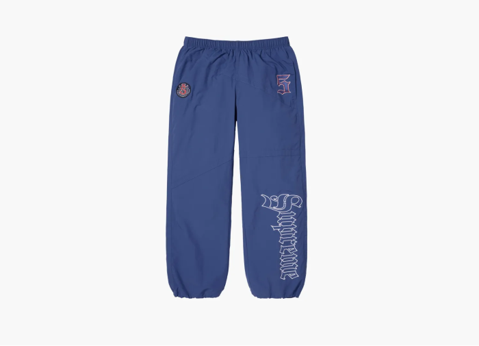 Supreme Old English Track Pant  Light Navy 