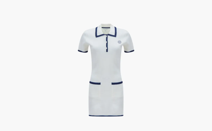 Sporty & Rich KLEID in Off White & Navy 