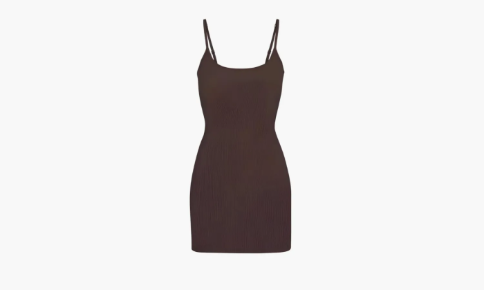 SKIMS Soft Lounge Slip Dress Brown  SKIMS Soft Lounge Slip Dress Brown