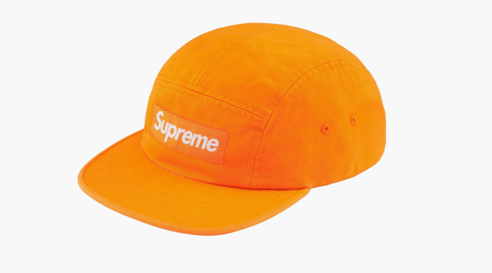 Supreme Washed Chino Twill Camp Cap  "Light Orange" 