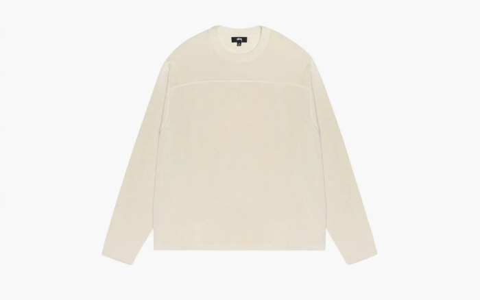 Stussy Lightweight Football Crew Bone  Stussy Lightweight Football Crew Bone